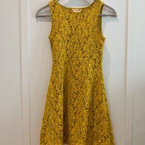 Free People yellow lace dress